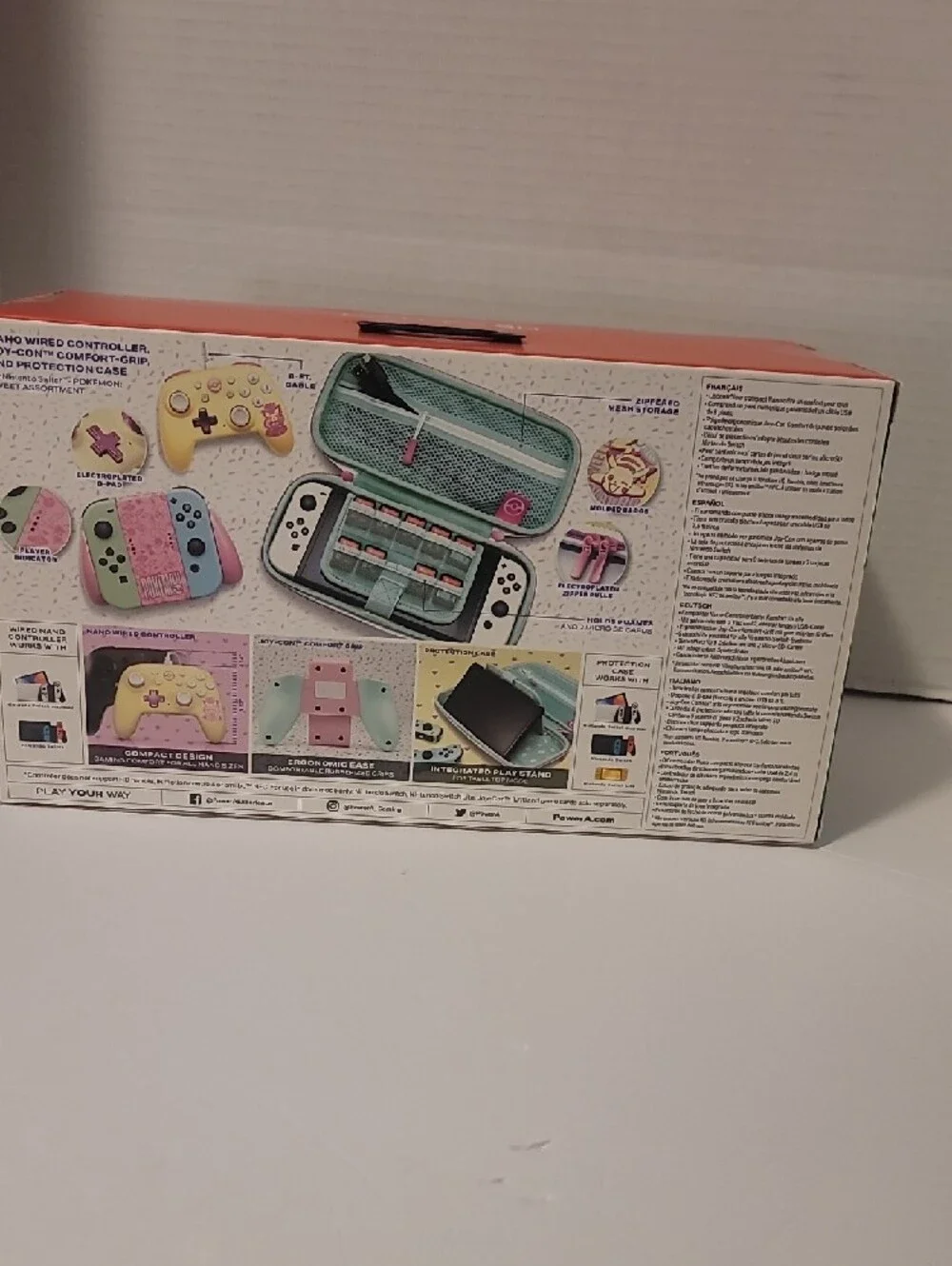 Nintendo Pastel Pokémon Travel Case & Joy-Con Controllers